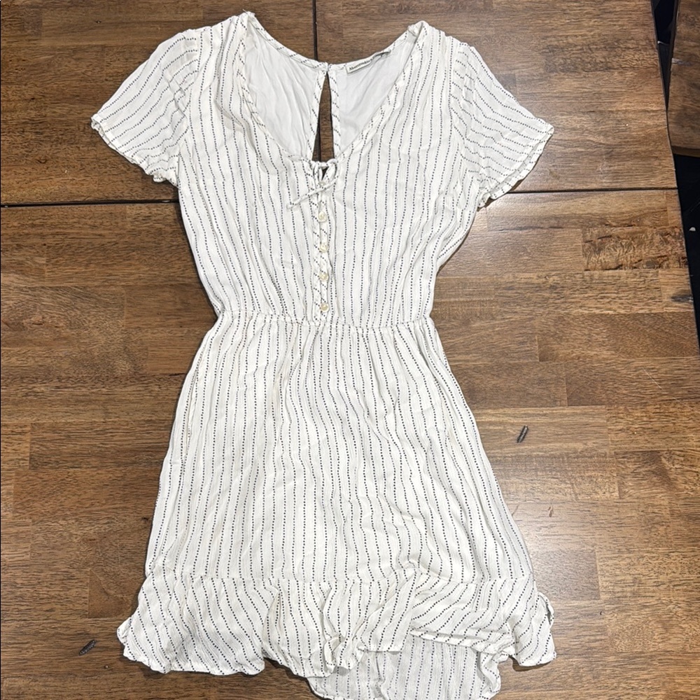 White Striped Dress